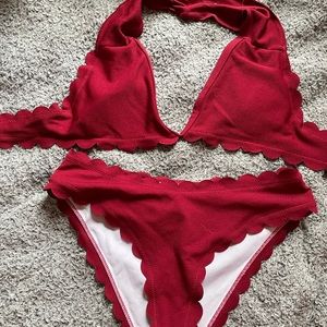 Red bikini set